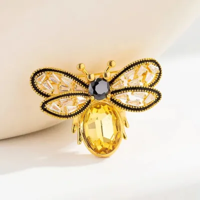 Crystal Stone Butterfly Bee Hijab Brooch
